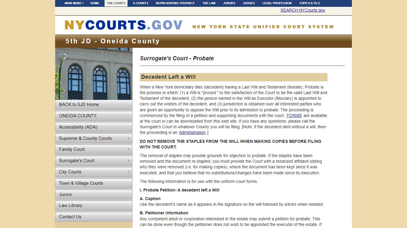 Surrogate's Court - Probate | NYCOURTS.GOV - Judiciary of New York